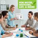 Scribbledo Small Dry Erase Boards for Students, 6 Pack 9 x 12 Double Sided White Boards with 6 Erasers, Student White Boards for Classroom, Personal Whiteboards for Kids, Mini Lap Boards
