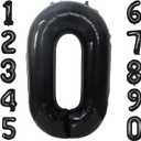 40 Inch Black Number 0 Balloons Helium Giant Black 0 Balloons for Birthday Party Decorations Anniversary Baby Shower Photo Shoot Supplies