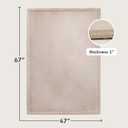 Hakuna Matte CloudSoft Baby Play Mat for Floor 47" x 67" Beige Coral Velvet Memory Foam Rug for Crawling & Cozy Play Non-Slip, Water-Resistant, Easy-CareTummy Time Mat, Playmat for Playpen
