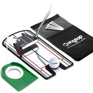 KINGTOP Golf Putting Mirror - Alignment Putting Training Aids for Consistency & Accuracy - Ideal for Indoor | Outdoor Practice, with Carry Bag and Golf Tees