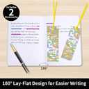 4-Pack Washi Journals,Blank Notebooks, 80g Paper, 60 Pages Each, Bookmark Included, Perfect Japanese Notebook,Gift Set,Durable Paper for Daily Use-4 Different Sizes (Gold river)