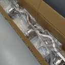 WUZUPS Crystal Chandelier 4-Light Linear Raindrop Pendant Ceiling Light Modern Lighting Fixture for Bedroom Dinning Room Bar Kitchen Island, H8.7'' W4.7'' L30.5, E12 Base, Nickel