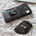 Magnetic for Google Pixel 9/9 Pro/10/10 Pro Case with Ring Stand, Rotatable Finger Holder with Slide Camera Cover, Works with Car Mount Kickstand Phone Case for Pixel 9/9 Pro/10/10 Pro Black