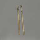 50 Pairs Cherry Blossom Chopsticks Bulk with Sleeved Blue Flower Disposable Bamboo Eucalyptus Chopsticks Wedding Favors Chinese Japanese Food Supply for Takeout Picnic(Eucalyptus)