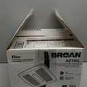 Broan-NuTone Bathroom Exhaust Fan with LED Light and Roomside Installation, Energy Star Certified, 110 CFM, Very Quiet 1.0 Sones White, AE110L