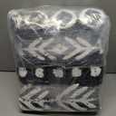 Lahome Machine Washable Non-Slip Rug 6x9 - Ultra-Thin Stain Resistant Boho Moroccan Black Area Rugs Soft Low-Pile Distressed Geometric Tribal Print Carpet for Living Room Bedroom Dining Room