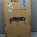 ZCMHAXJ Foldable Mini Trampoline, 40" Rebounder Trampoline for Adults & Kids, 440lbs Capacity Indoor Fitness Workout Exercise Equipment