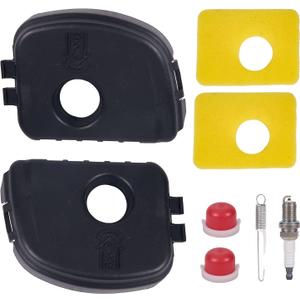 2 Pcs 595660 Air Cleaner Cover & 2 Pcs 799579 Air Filter for 590581 Most 450E 550E 550Ex 08P502 08P602 09P602 09P702 Series Lawn Mower Engines with 698719 Spring Kit