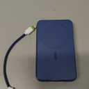 Charmast Slim Portable Charger, 5000mAh Fast Charging Power Bank Built in for iPhone Cable, Digital Display Battery Pack Compatible with iPhone 14/14 Pro Max/13/13 Pro Max/12/11/XR/X (No-Wireless) (Blue)