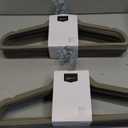 Amazon Basics Slim, Velvet, Non-Slip Suit Clothes Hangers, Gray/Silver - Pack of 30