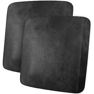 ANARACHON Leather Look Couch Cushion Covers Sofa Seat Slipcovers Sets Couches Furniture Protector for Sectional Armchair Loveseat Pets Kids Stretch Spandex Fabric (2 Cushion Loveseat, Dark Grey), M(2 Pieces)