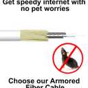 SC to SC Fiber Optic Internet Cable OS2, Armored (Angled Physical Contact) Single Mode Fiber Patch Cable with 2 Couplers, OS1 Compatible for Data Centers, LSZH White - 10M(32.8FT)