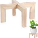 Plant Stand, Indoor/Outdoor Wood Plant Holder, Single Flower Pot Stand, Sturdy Planter Stands, Fit 5-15 Inch Pots (Nature-1Pack)