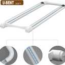 Romwish U Bend LED Tube Light, T8 T12, 18W(40W Equivalent), 5000K Daylight, 2000LM, Fluorescent Light Tube Replacement, Remove Ballast, Dual-Ended Powered, Clear Cover, 4 Pack