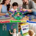 Music Animals Theme Magnetic Building Blocks Travel Toys Set with Portable Metal Tin for Kids Boys & Girls Ages 3+, 35PCS STEM Learning Magnetic Cubes for Toddlers 3-5,Birthday Gifts, Classroom Prizes