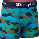 Champion Boys' Everyday Active Lightweight Stretch Boxer Briefs - 4 Pack (Green, L)