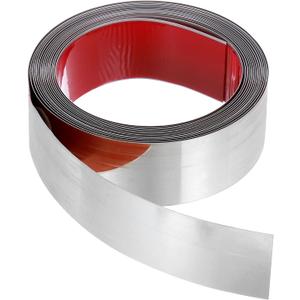 PATIKIL Wall Trim Molding 16.4ft x 1.6in, Flexible Peel and Stick Mirror-Like Finish Trim Stainless Steel Self-Adhesive Metal Trim for Home Decoration Wall Protection, Mirror Silver