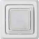 Broan-NuTone FG600S LED Lighted Grille Upgrade for Bathroom Ventilation Fans, Easy Installation , DIY, White, Square (10.25 in W x 9.75 in L)