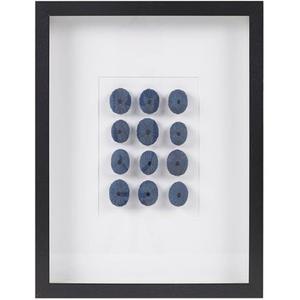 INK+IVY Indigo Shells Wall Dcor Natural Sea Urchin, Glass Framed Art for Living Room Entryway Home Accent, Ready to Hang Bedroom Decoration, 15.75" W x 19.69" H x 1.97" D, Blue MT95B-0065