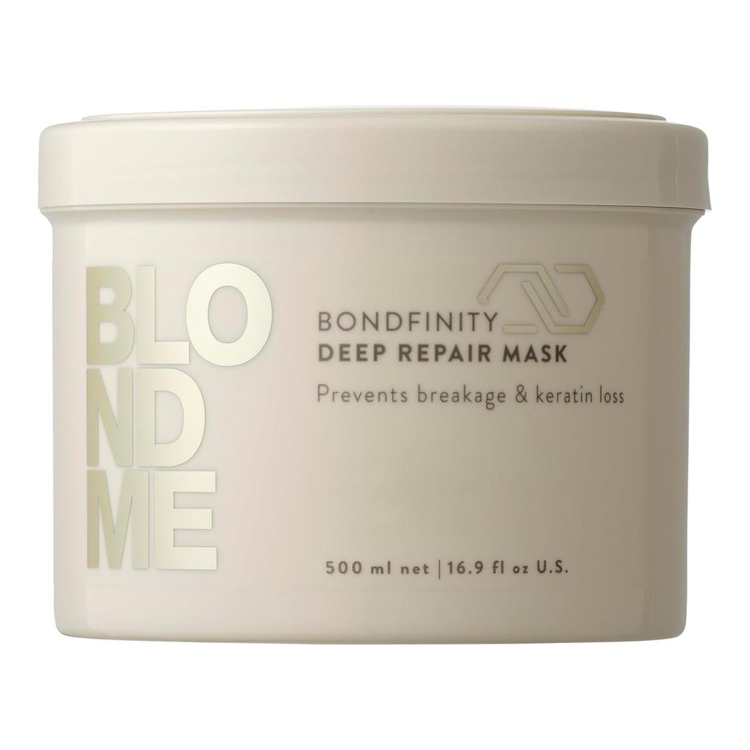 BlondMe Bondfinity Deep Repair Mask for Blonde Hair | Intensive Hair Treatment | Strengthens, Repairs, & Prevents Breakage | For Blonde, Lightened, & Grey Hair (16.9 Fl Oz (Pack of 1))