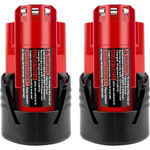 [Pack of 2] 12V 3.5Ah M12 Battery Compatible with Milwaukee M12 M12B 48-11-2411 48-11-2420 48-11-2401 48-11-2402 48-11-2401 Replacement Battery for Milwaukee kee 12v M12 US