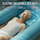 Medical Inflatable Bathtub for Elderly & Disabled, Portable Bedside Bath Tub with Electric Air Pump, Full-Body Wash Basin for Bedridden Patients, Easy-Clean Inflatable Shower Bath for Home Care