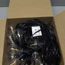 luckystyle 100FT LED Outdoor String Lights with Remote, 35+ 1 Shatterproof Bulbs Waterproof and Dimmable Patio Lights for Porch, Garden, Backyard, Deck, Balcony, 2700K Hanging Lighting (Warm White-2700K)