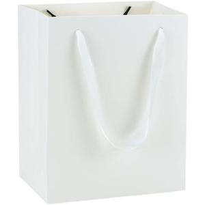 HUAPRINT 30 Pack White Medium Paper Bags with Handles - 8x5x10 inch Gift Wrap Bag for Retail,Party Favor,Merchandise,Business,Shopping,Wedding