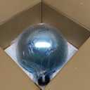 VCUTEKA Gazing Ball, Glass Mirror Polished Hollow Ball Reflective Garden Sphere, Gazing Globe for Home Garden Lawn Outdoor Ornament Yard Decorative 10-Inch, Blue