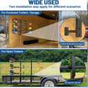 Weed Eater Rack for Enclosed Trailer with Locks, 3 Place Weed eater Rack for Open/Enclosed Trailers Spring Hasp Trimmer Rack 360 Pad Enclosed Trailer Accessories Lawn Care Equipment Cargo Rack