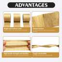 UOOU 4 Rolls Gold Crepe Paper Streamers 328 ft Party Streamers Decoration