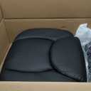 Office Chair,Big and Tall 400Lbs with Footrest, Ergonomic with Adjustable Backrest, Reclining Computer Chair with Double Lumbar Support, Thick Bonded Leather for Comfy