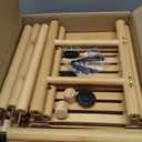 Kitsure 3-Tier Bamboo Over The Toilet Storage Cabinet, Bathroom Organizer and Above Toilet Shelf with Paper Holder, Freestanding Space Saving Rack with Wall Anchor, Natural (63” H)