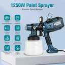 Paint Sprayer, 1250W Electric Paint Sprayer 6 Copper Nozzles 3 Patterns 47oz (1400ml) Large Capacity with LED Easy to Clean, Paint Sprayer for House Painting Furniture Walls Fence Cabinets DIY