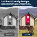 Chicken Coop Ramp, Chicken Ladder & Coop Accessories, Ladder Length Adjustable for Henhouse, Coop Steps for Feet Problem or Cannot Fly Chickens, Heavy Duty Sturdy,Corrosion-Resistant, and Waterproof