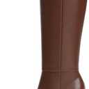 Modatope Knee High Boots for Women Pointed Toe Chunky Heel Tall Boots Side Zipper Fall Long Boots (Brown)