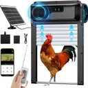 Automatic Chicken Coop Door WiFi with Talkback Function, HD Camera, APP & Remote Control, Timer, Anti-Trap Sensor and Alarm Drive, 5000mAh Battery and Solar Powered Auto Chicken Door (2nd gen)
