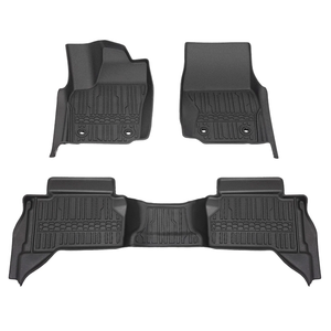 KUST Floor Mats for Toyota Tacoma 2024 2025 Accessories, All Weather TPE Rubber 2 Row Floor Liners High Edge (Double Cab & Automatic Transmission Only) (Not for Hybrid)