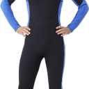 Hevto Men Wetsuits 3/2mm Neoprene Wet Suit Back Front Zip in Cold Water for Surfing Swimming Diving (Black, XL)