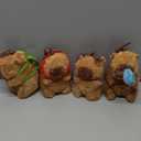 Simgoing 4 Pcs Capybara Keychain Realistic Cute Capybara shaped Animals Pendant for Backpack Handbag Birthday Gift