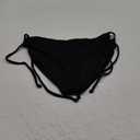Bellecarrie Women's Tie Side Bikini Bottoms Low Rise String Bathing Suits Bottom, Black, M