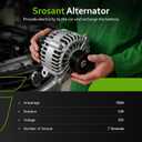 11390N New Alternator Compatible with 2.4L L4 Honda Accord 2008 2009 2010 2011 2012, Acura TSX 2009 2010 2011 2012 2013 2014, Replace# 130A, 12V, CW, 7-Groove Pulley, 11390, 1042105890, 12870