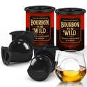 Clear Ice Ball Maker, 2.5" Large Round Ice Cube Mold for Whiskey