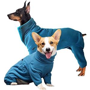 ROZKITCH Dog Fleece Sweater, Pet Windproof Warm Cold Weather Jacket Vest Cozy Jumpsuit Apparel Outfit Clothes for Dog Walking Sleep XXS