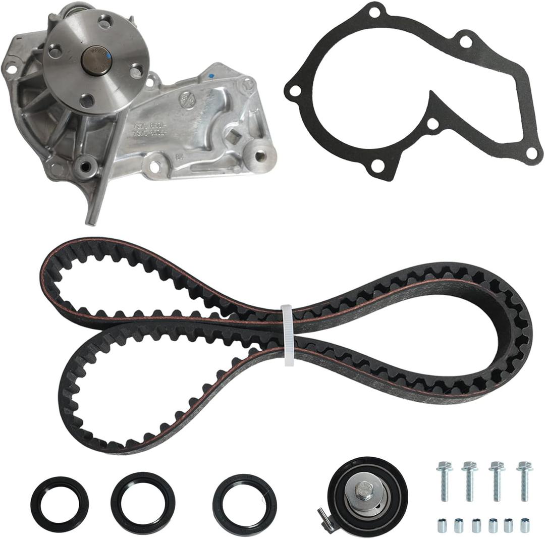 Engine Timing Belt Kit with Water Pump For Ford Escape 2013-2015, For Fusion 2013-2014, For Transit Connect 2014-2015, For Fiesta 2014-2019 - DOHC L4 1.6L