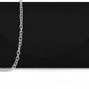 PACETAP Clutch Purses for Women, Handbags with Chain for Women Formal, Evening Bag for Wedding Party Cocktail Prom Dinner (Suede Black)