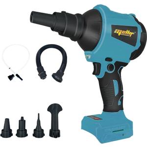 High Volume Compressed Air Duster Compatible with Makita 18V Battery- 3 Speeds, 50000RPM Brushless Motor, LED Light, 7 Multi-Use Accessories, Ideal for PC Keyboard, Pool Toy (Tool Only) (Blue)