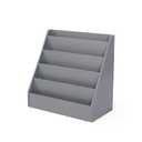 Humble Crew Camden Kids Wooden 5-Tier Bookcase, Toddler Bookshelf Organizer with Forward-Facing Display, Compact Storage Rack for Books and Magazines, Grey, for Playroom, Nursery, or Classroom