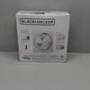 BLACK+DECKER Mini Box Fan Tabletop Quiet 9 Inch Desk Box Fan Frameless BFB09W, White
