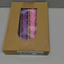 Enhon 4 Pcs Advent Candles Set, 10 Inch Tree Shaped Taper Candles, Unscented Beeswax Christmas Advent Wreath Candle for Xmas, Holiday, Church, Party, or Home Decor (Purple, Pink Style)